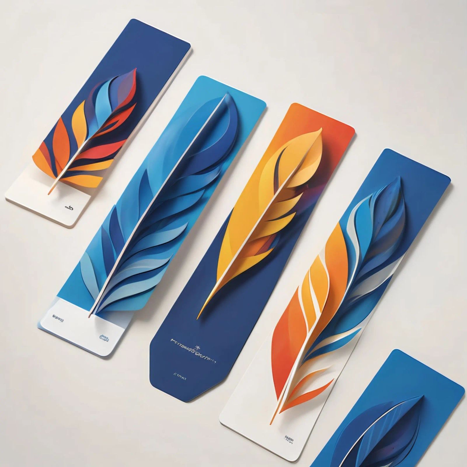 paper art design featuring colorful layered feathers canvas by DesignDoodle