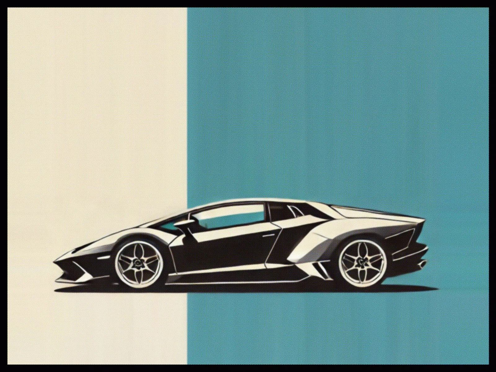 Lamborghini - Impression d'affiches anciennes poster de posterprints-by-nomad