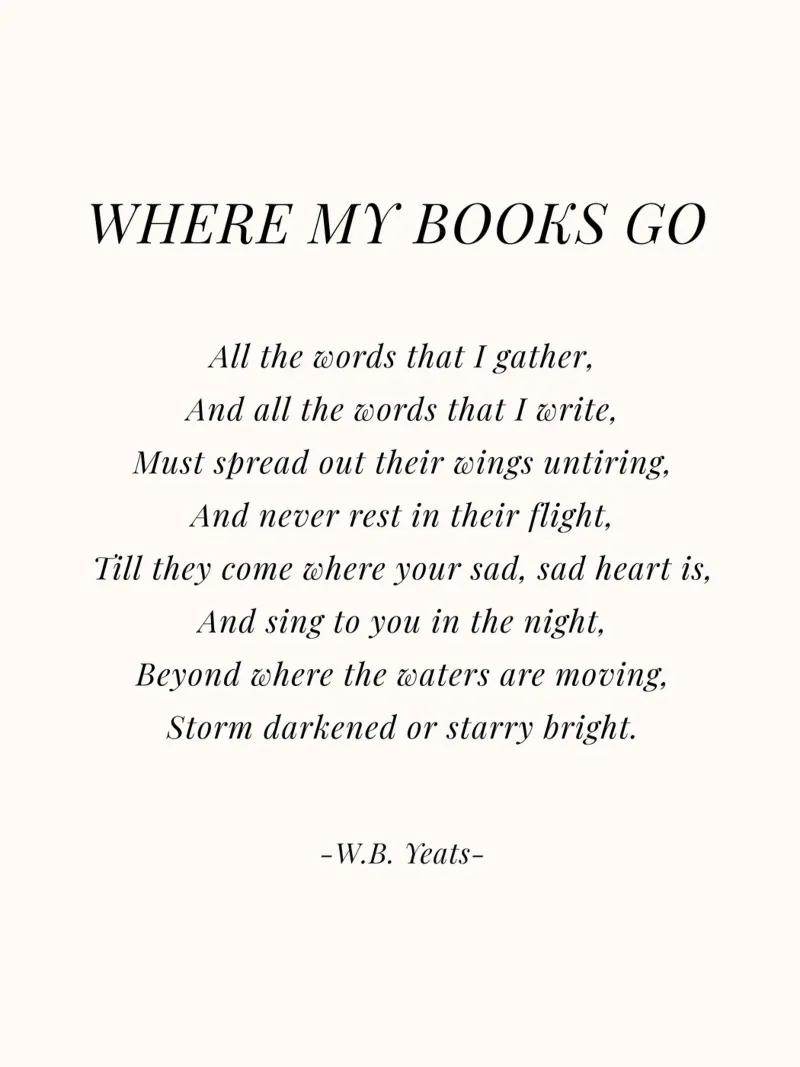 Where my book go poem metacrilato de Paigaam Studio