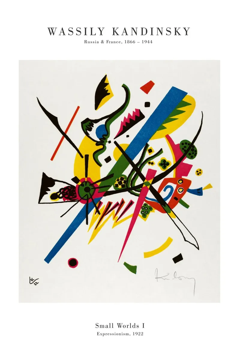 Wassily Kandinsky - Kleine Welten I pellicola backlit da Old Masters