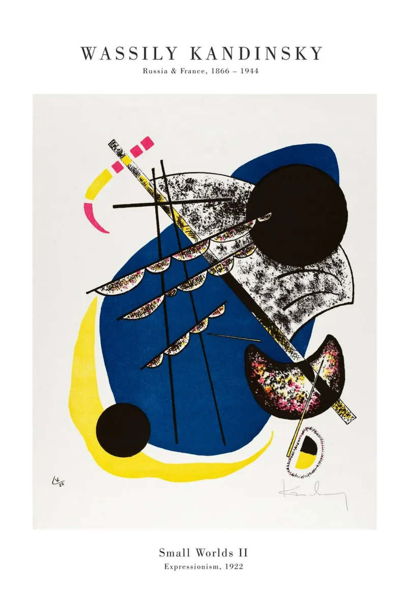 Wassily Kandinsky - Kleine Welten II alluminio dibond da Old Masters