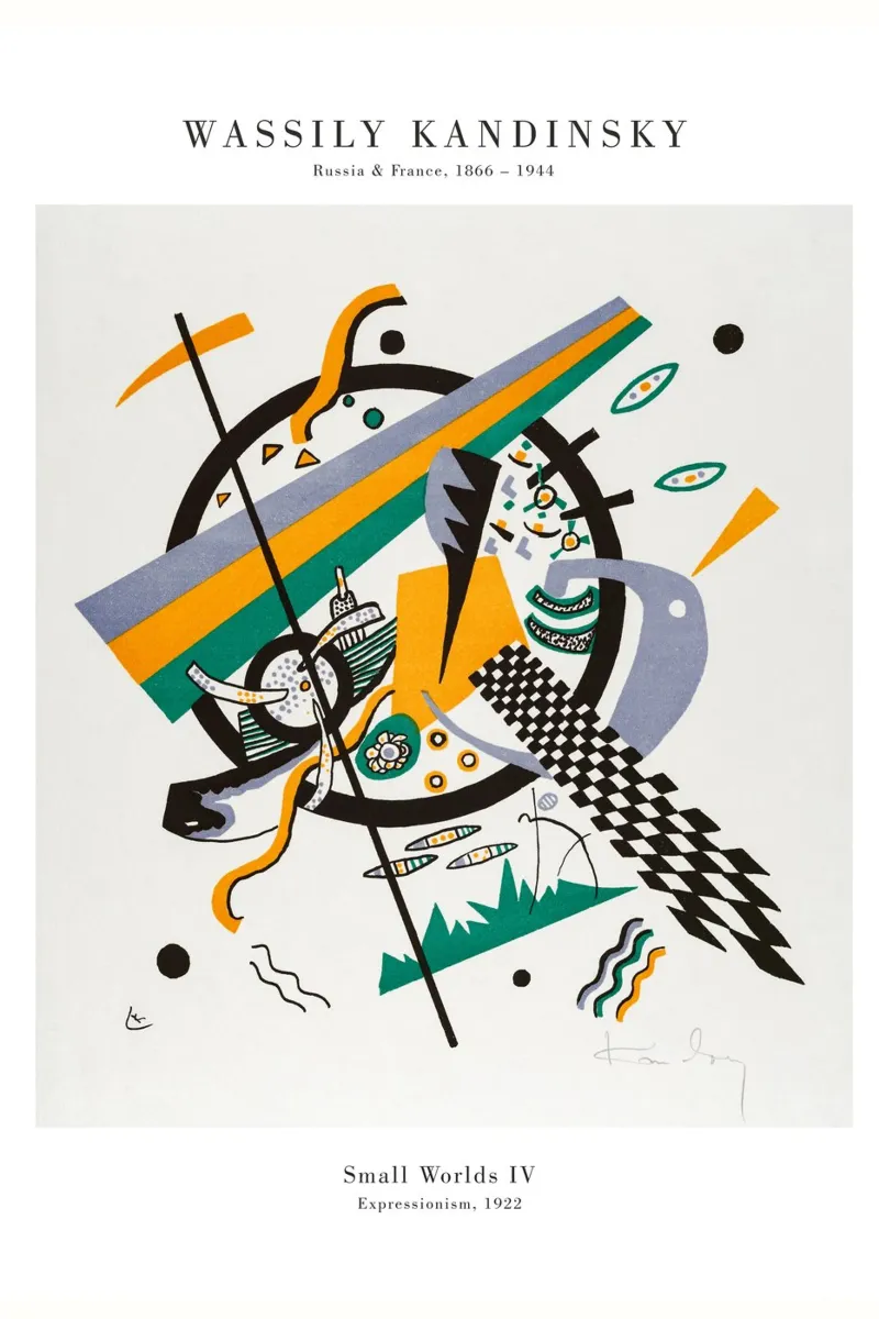 Wassily Kandinsky - Kleine Welten IV alluminio dibond da Old Masters