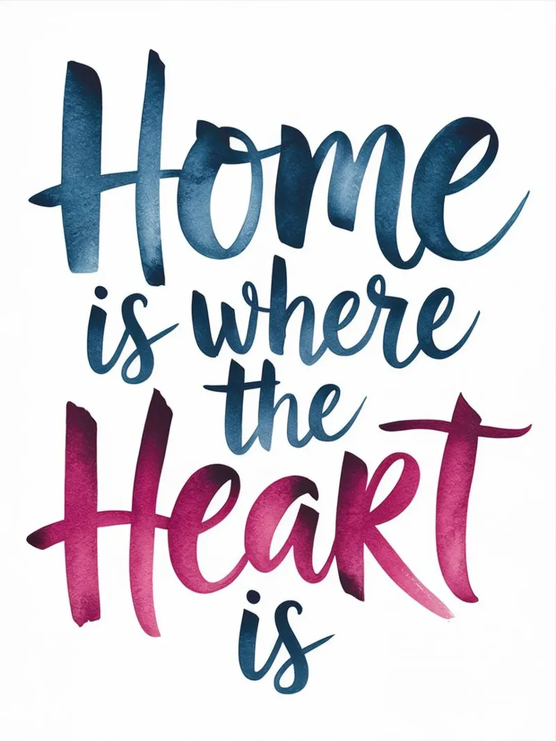 Home is where the heart is canvas by logic
