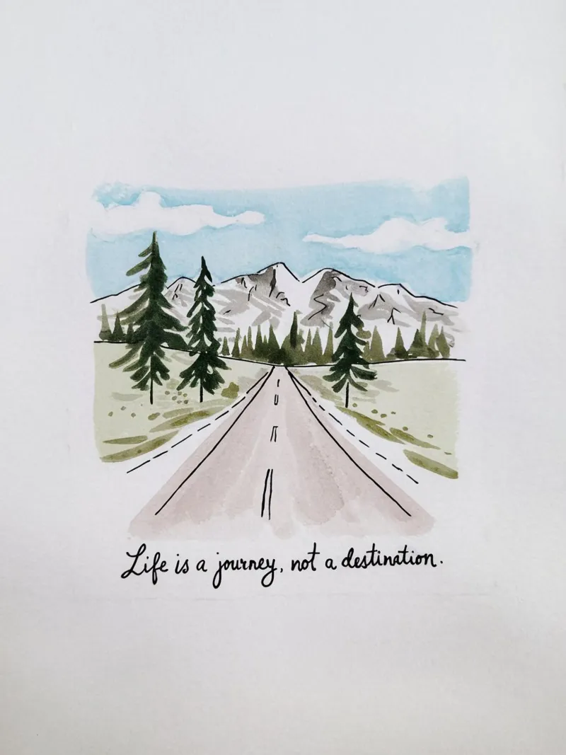 La vita è un viaggio, non una destinazione poster con telaio in alluminio da logic