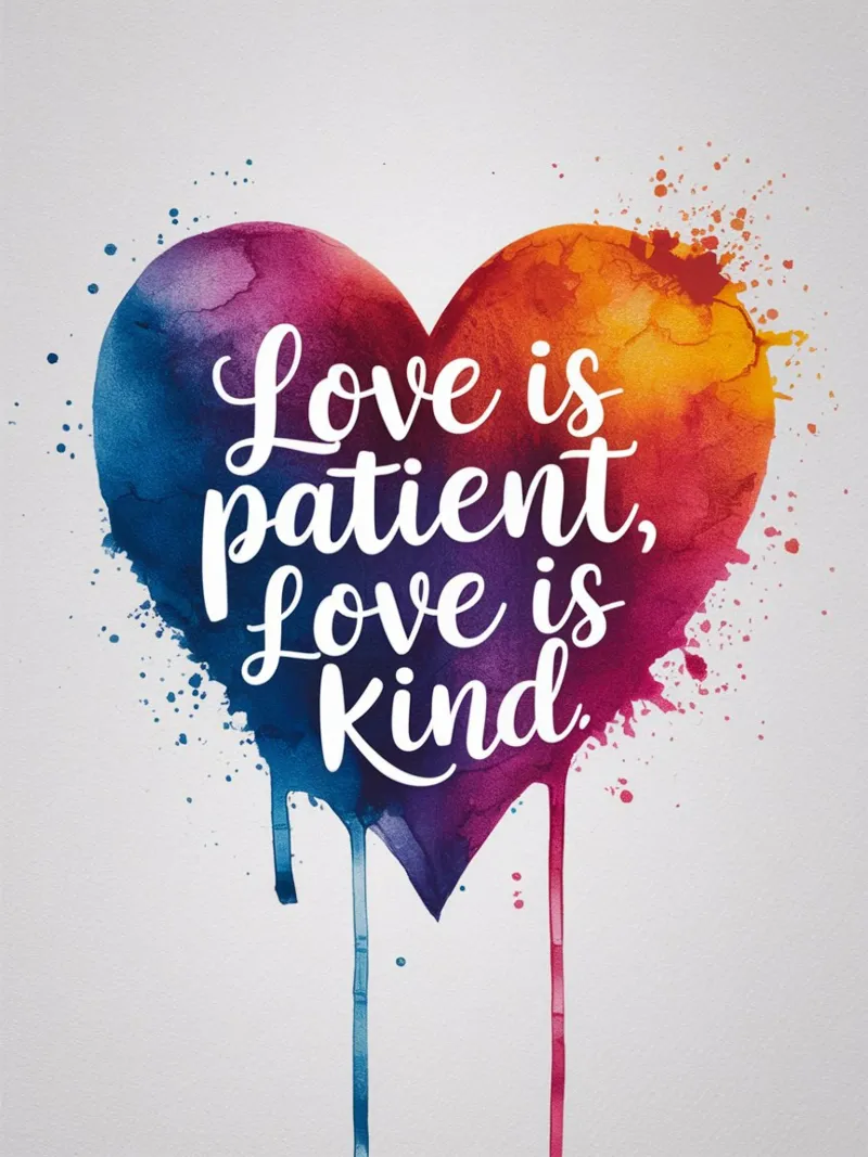L'amore è paziente, l'amore è gentile alluminio dibond da logic