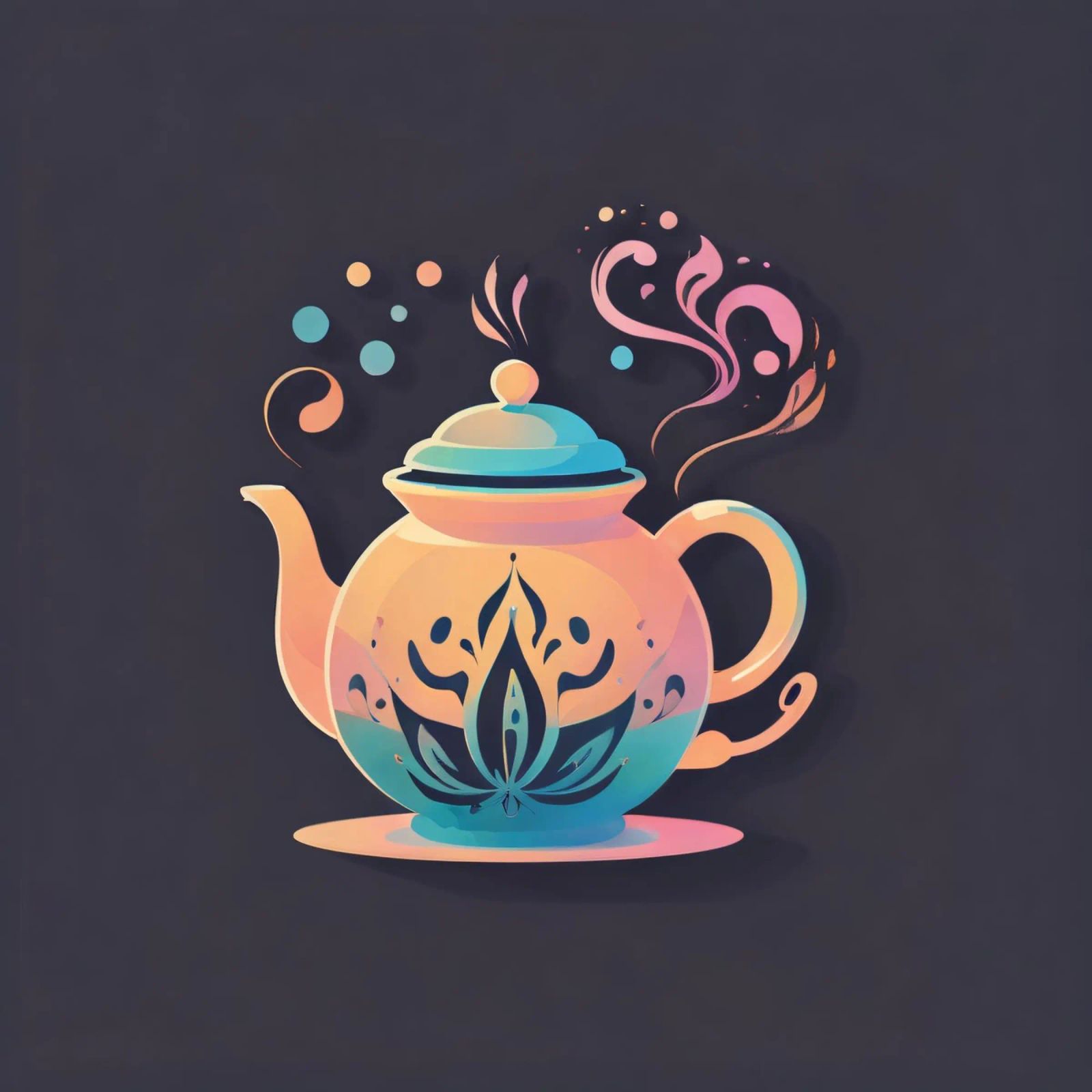 Elegante design della teiera con eleganti motivi floreali carta hahnemühle da DesignDoodle