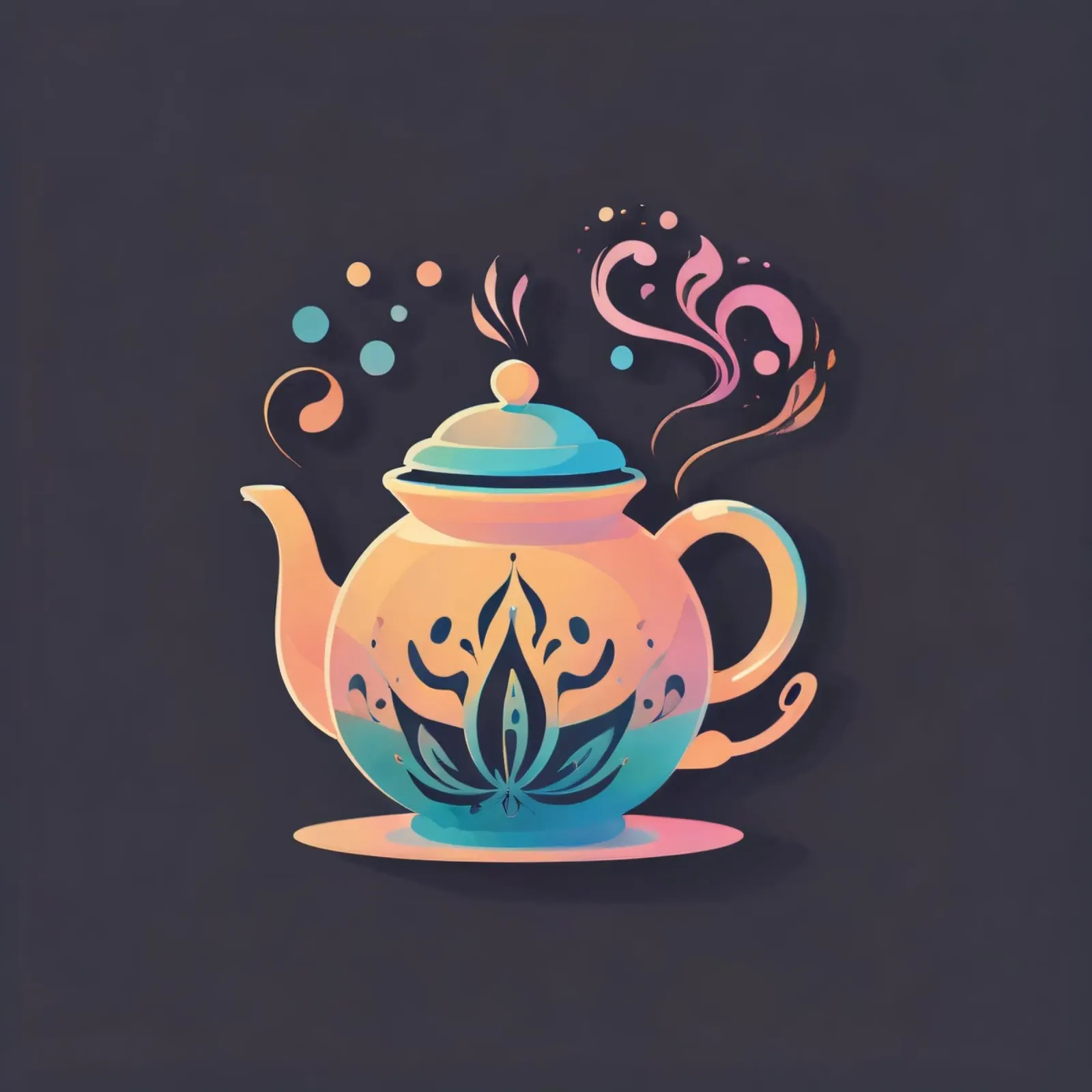 Tetera de elegante diseño con motivos florales hahnemühle de DesignDoodle