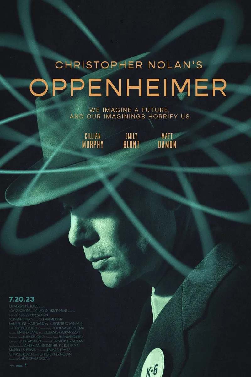 Oppenheimer Father of Atomic Bomb poster con telaio in alluminio da Attaboy Dsgn