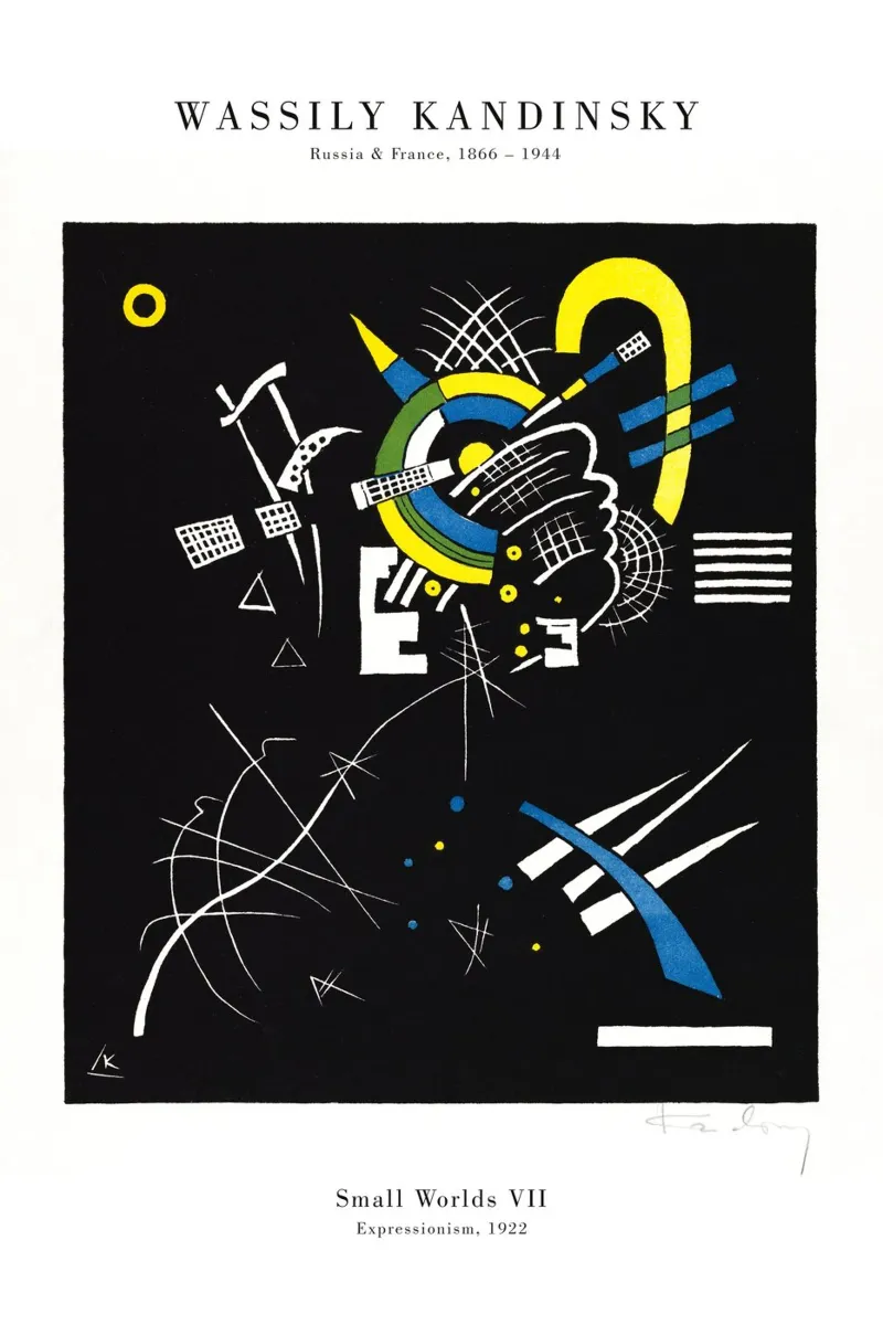 Wassily Kandinsky - Kleine Welten VII carta hahnemühle da Old Masters