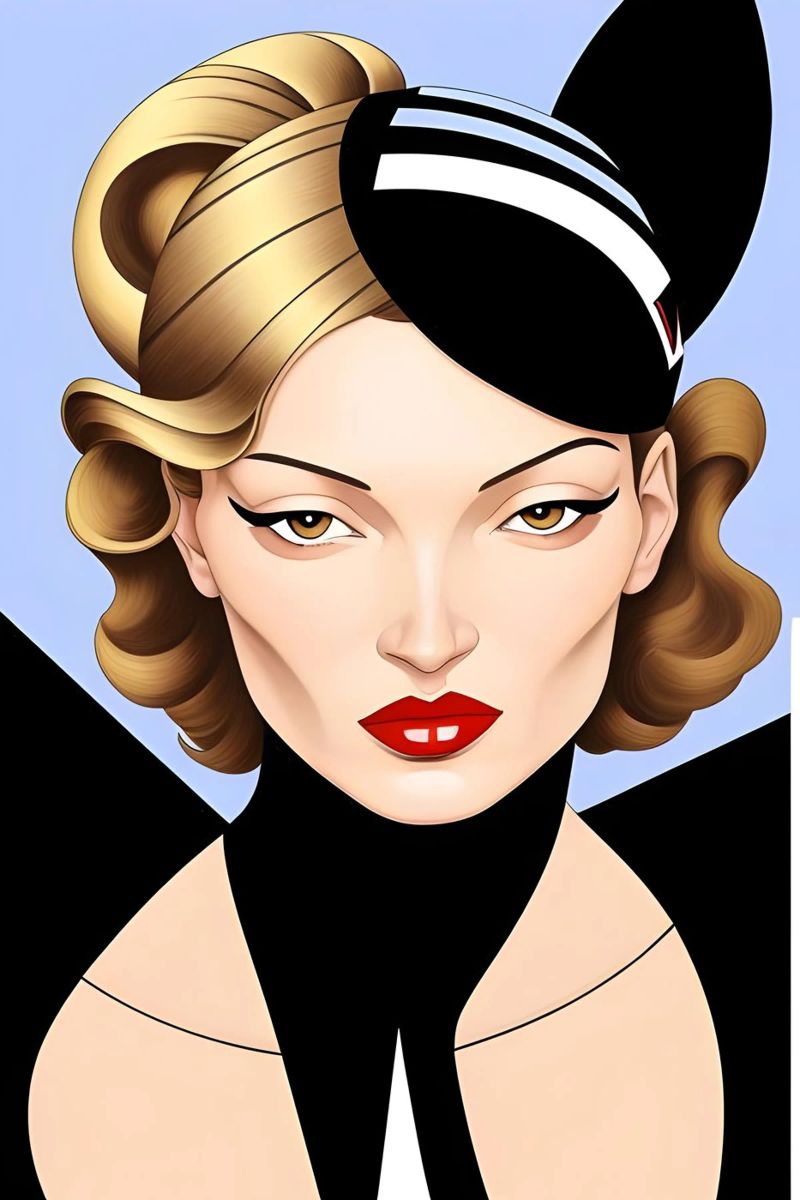 CHIC COUTURE PORTRAIT poster by ART DECO