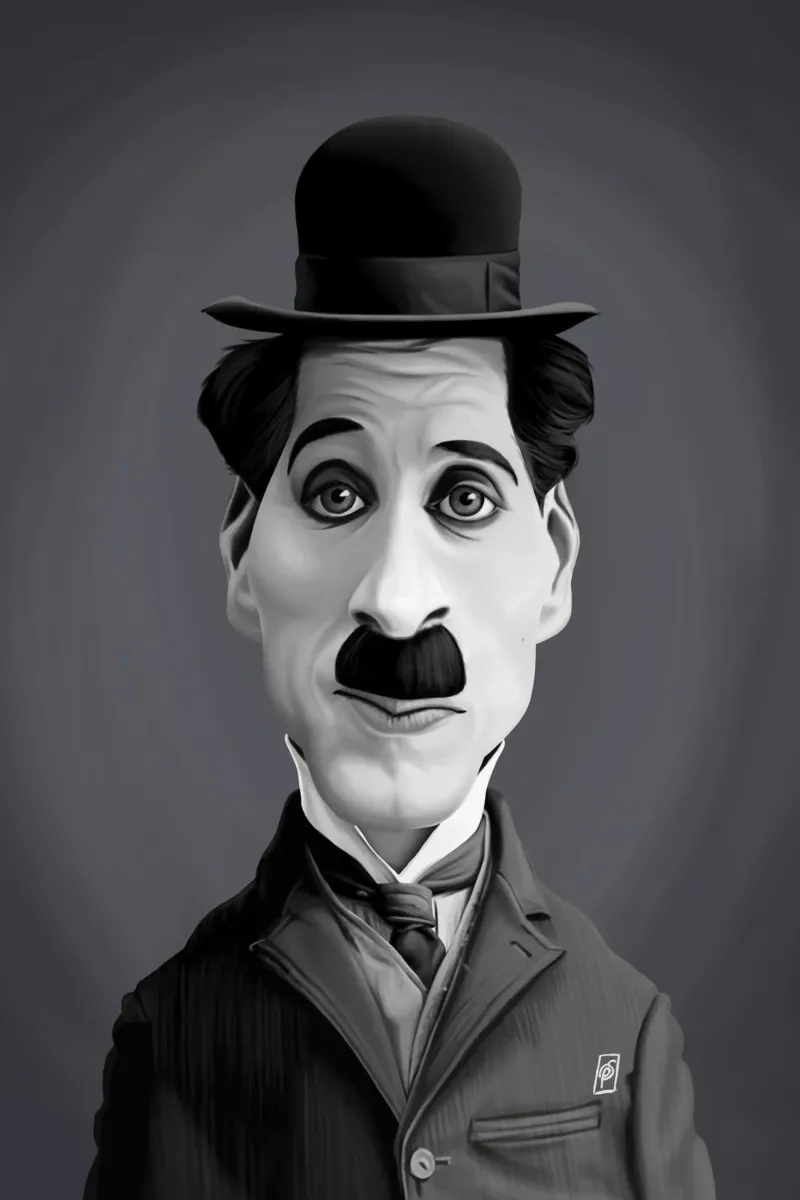 Charlie Chaplin pellicola backlit da Rob Art | Illustration