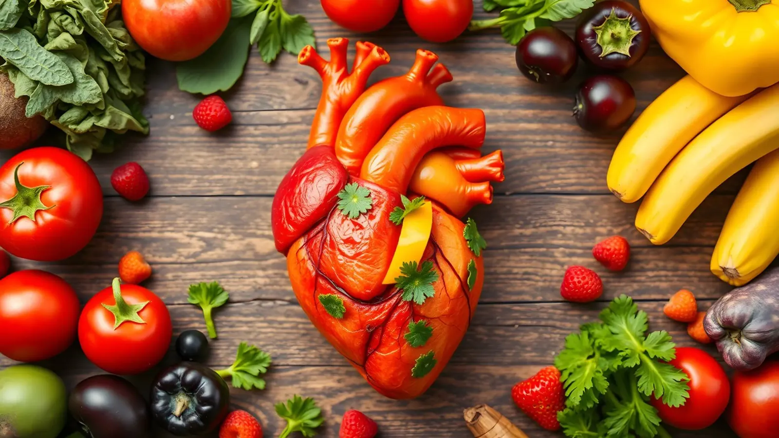 frutta e verdura fresca a forma di cuore pellicola backlit da DesignDoodle