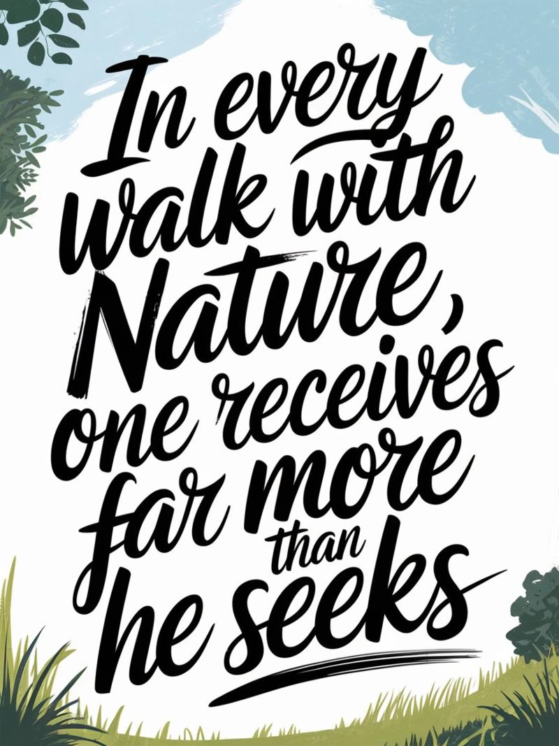 Bei jedem Spaziergang mit der Natur Poster von logic