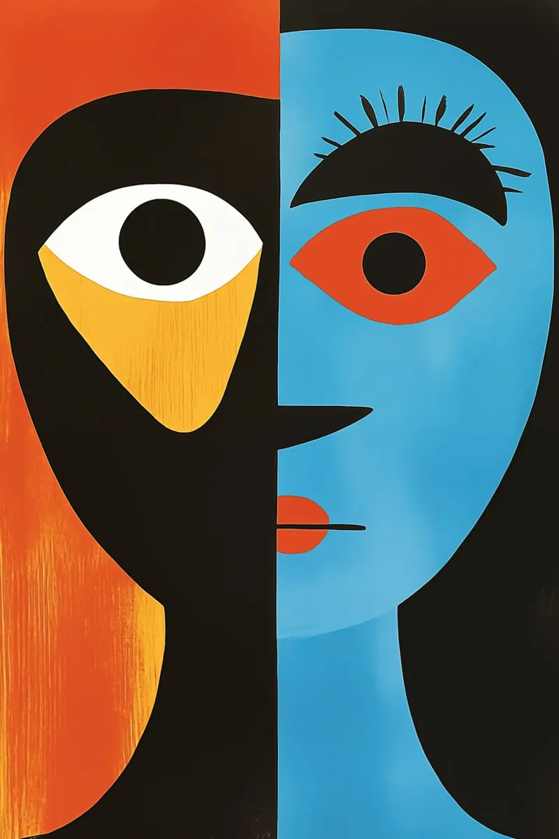 Self-portrait by day and night | Inspired by Miro alu-dibond by Autofocus