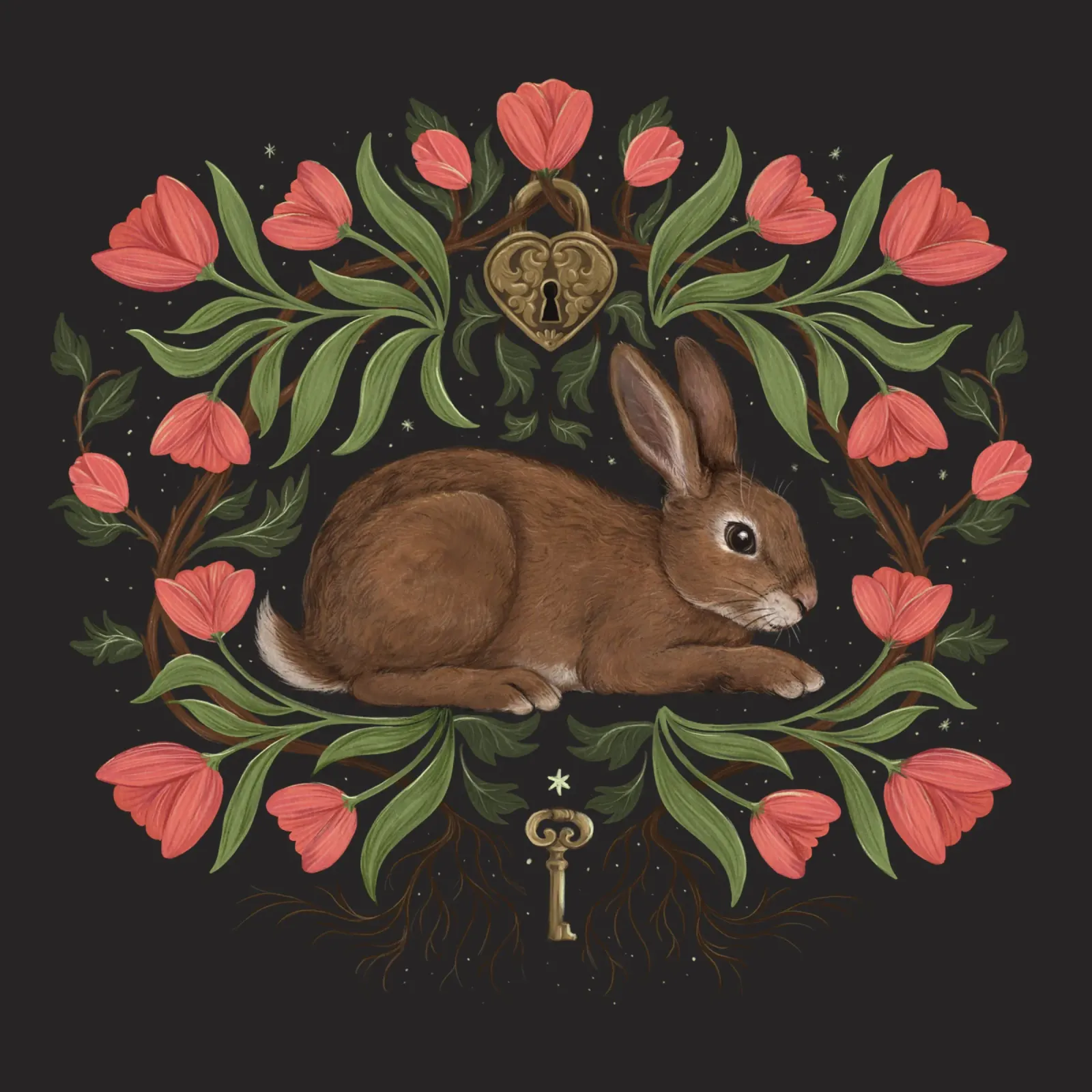 Rabbit In The Secret Garden tela da Laura Graves