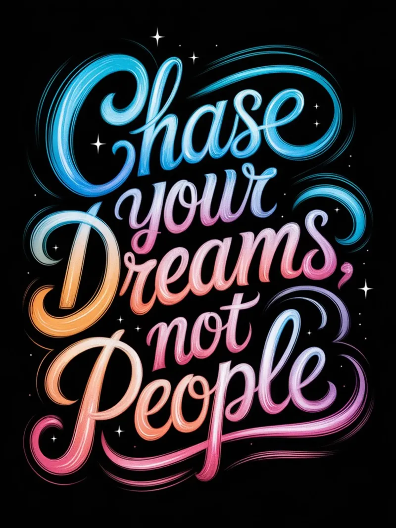 Chase your dreams, not people canvas by logic