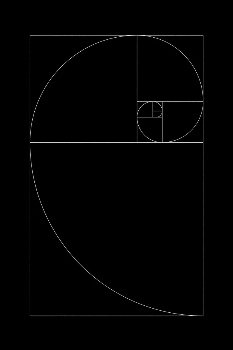 Fibonacci black plexiglass da apoloprints
