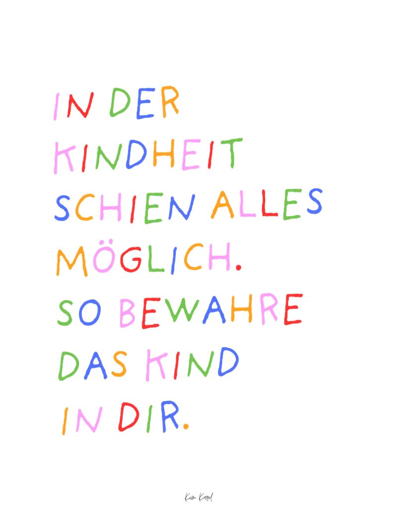 Bewahre das Kind in dir Poster von Ohkimiko