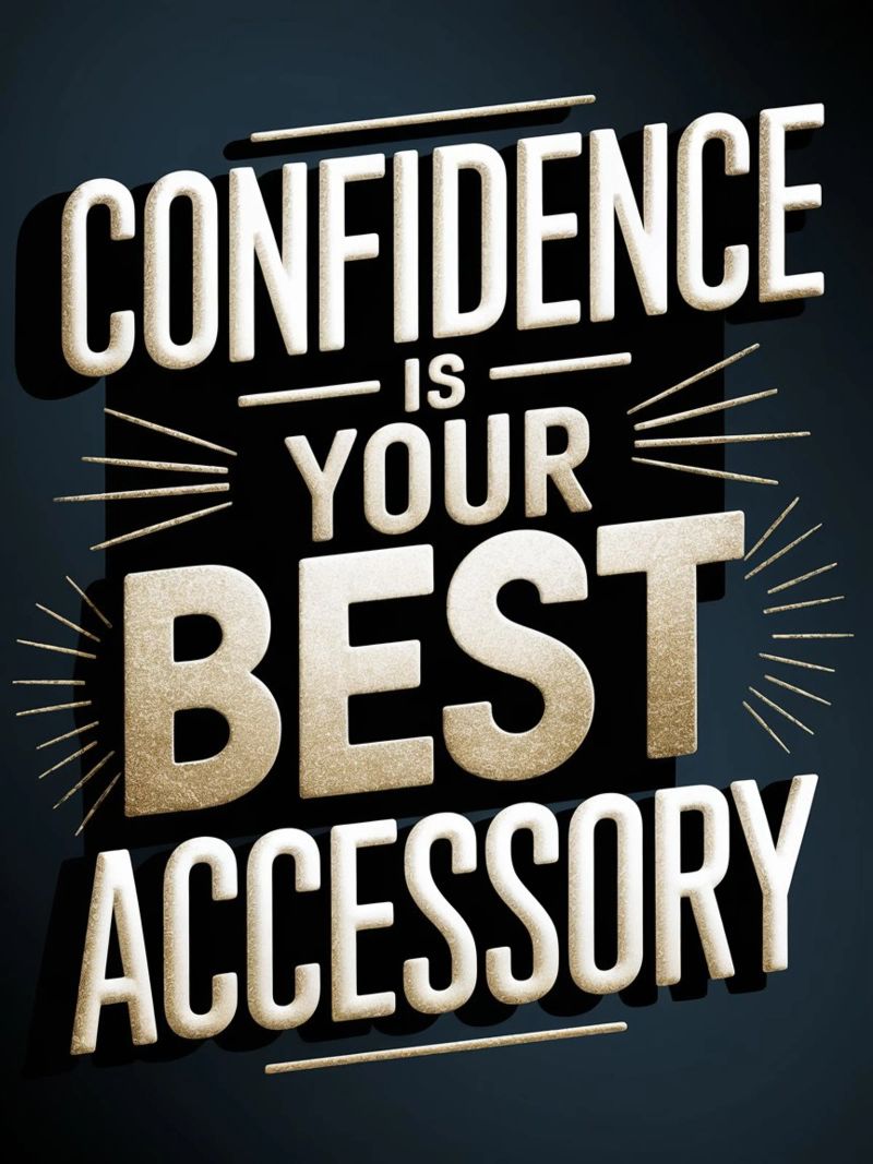 CONFIDENCE IS YOUR BEST ACCESSORY poster by logic