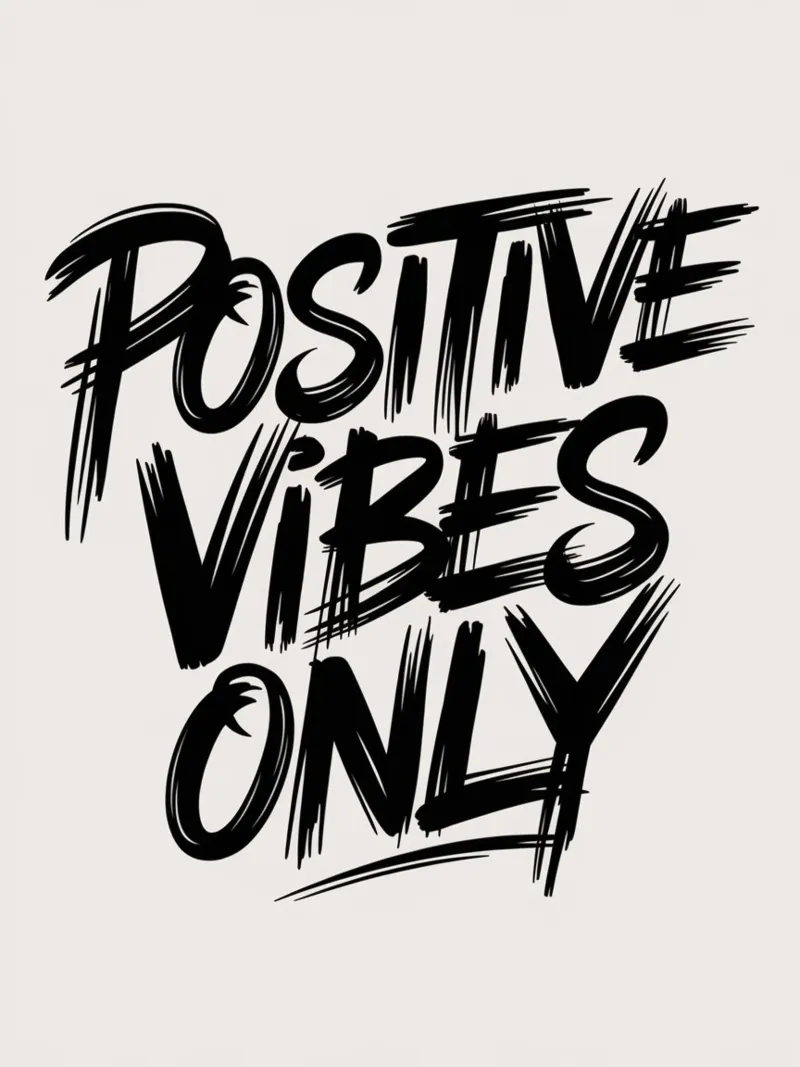 ALLEEN POSITIEVE VIBES backlit folie van logic