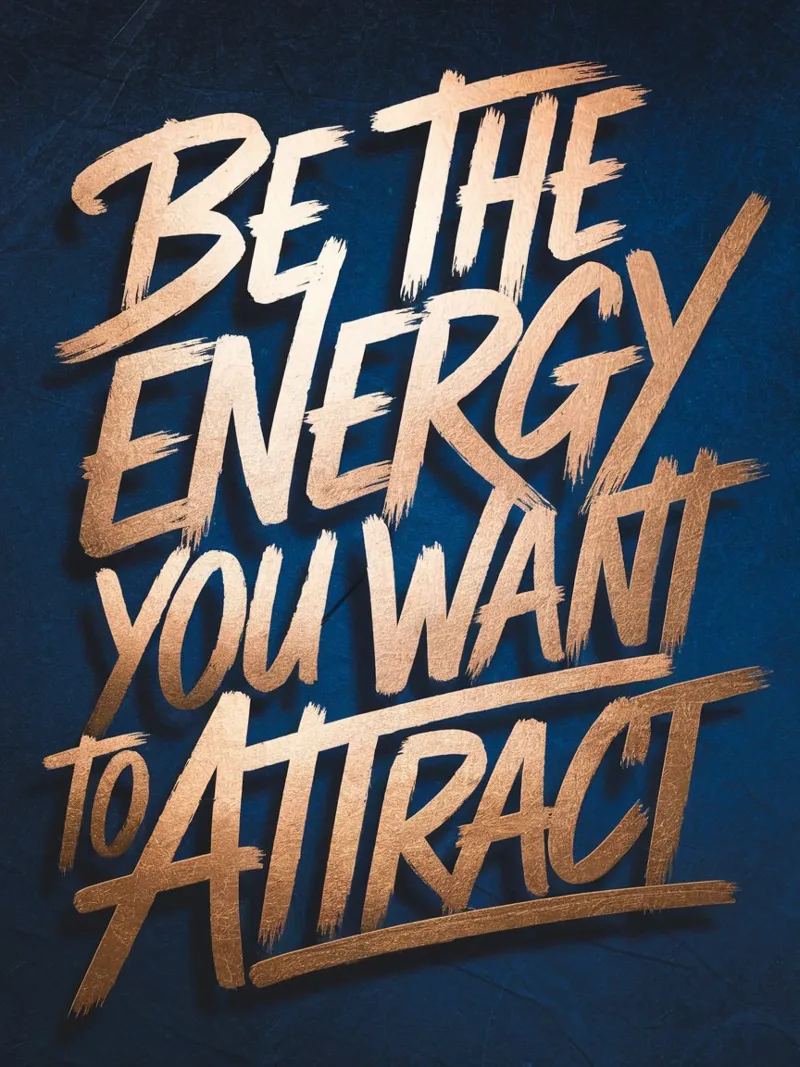 BE THE ENERGY YOU WANT TO ATTRACT acrylic glass by logic