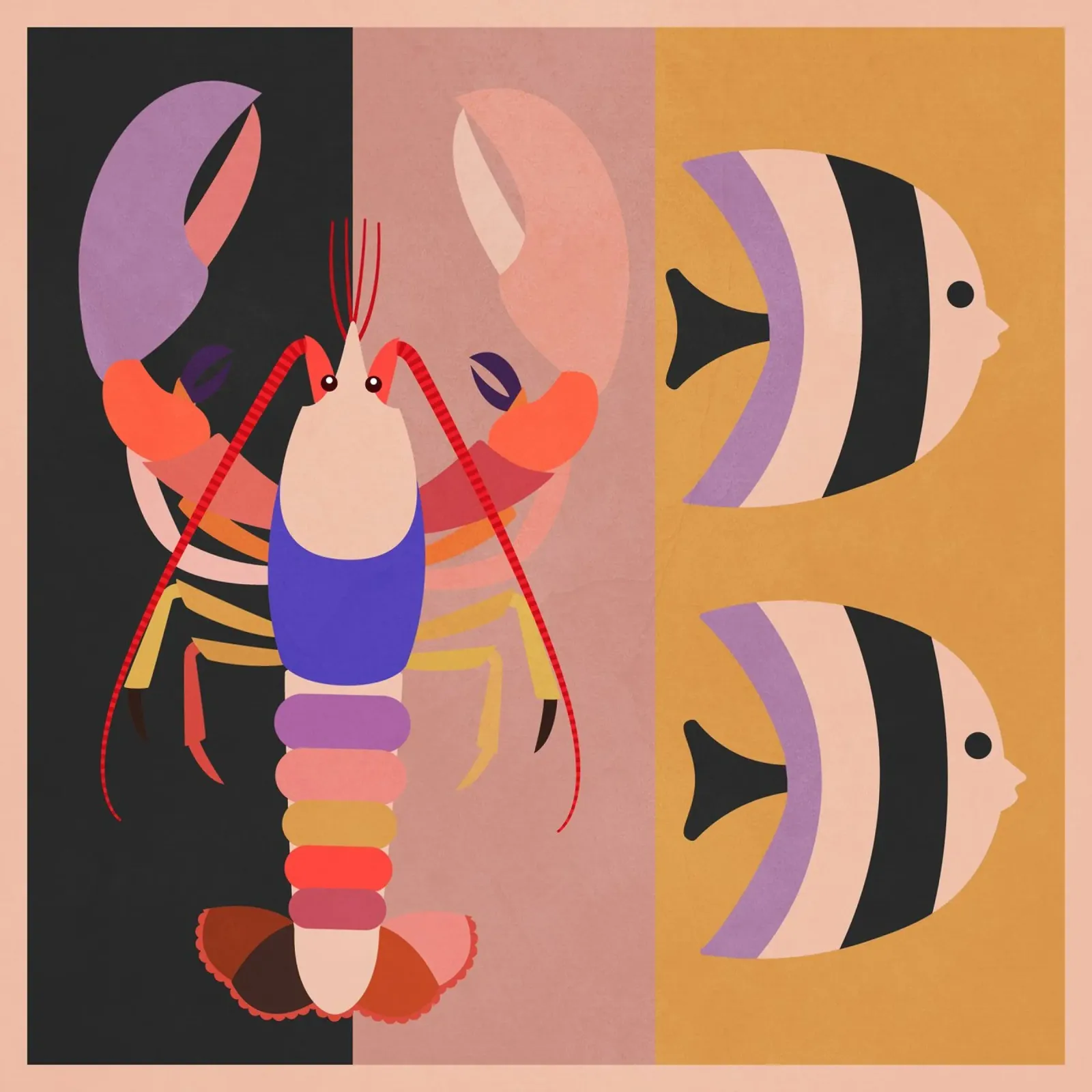 Abstract Marine Life poster by Gaite