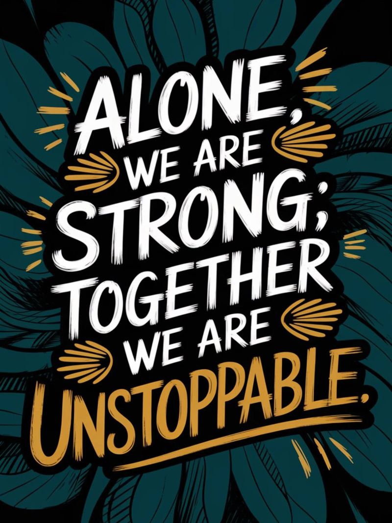 ALONE, WE ARE STRONG; TOGETHER, WE ARE UNSTOPPABLE poster by logic
