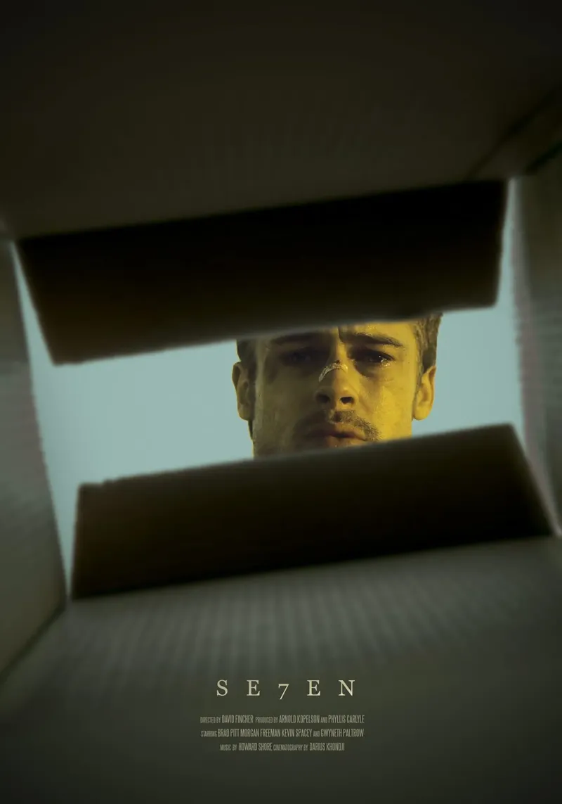 Seven Movie poster con telaio in legno da Attaboy Dsgn