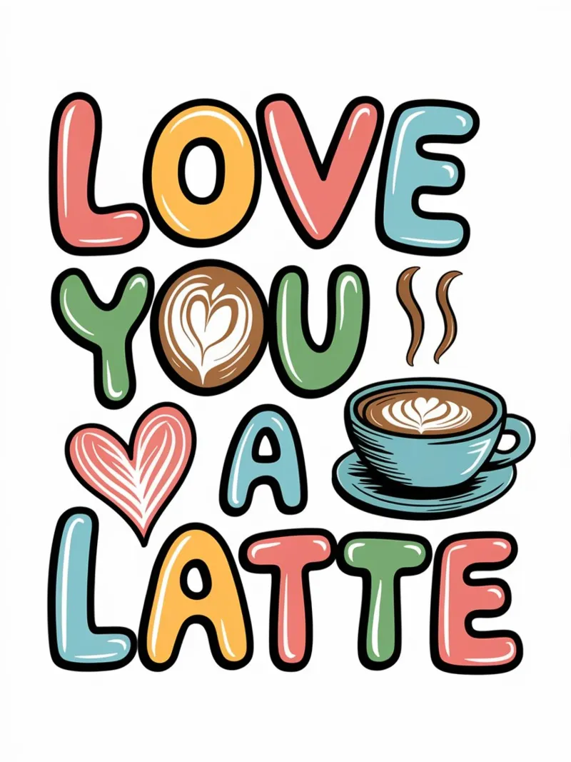 TI AMO UN CAFFÈ MACCHIATO poster da logic