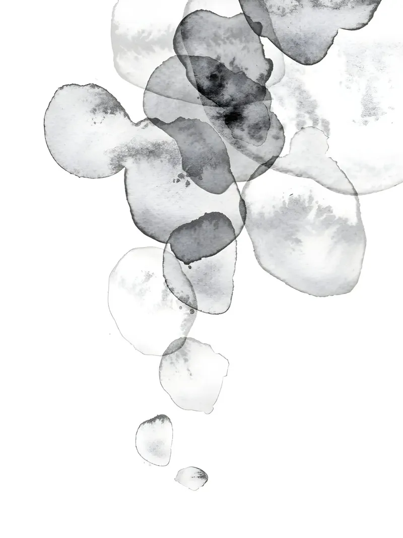 Timeless watercolour art for modern rooms poster with aluminum frame by Kunst und Kontrast