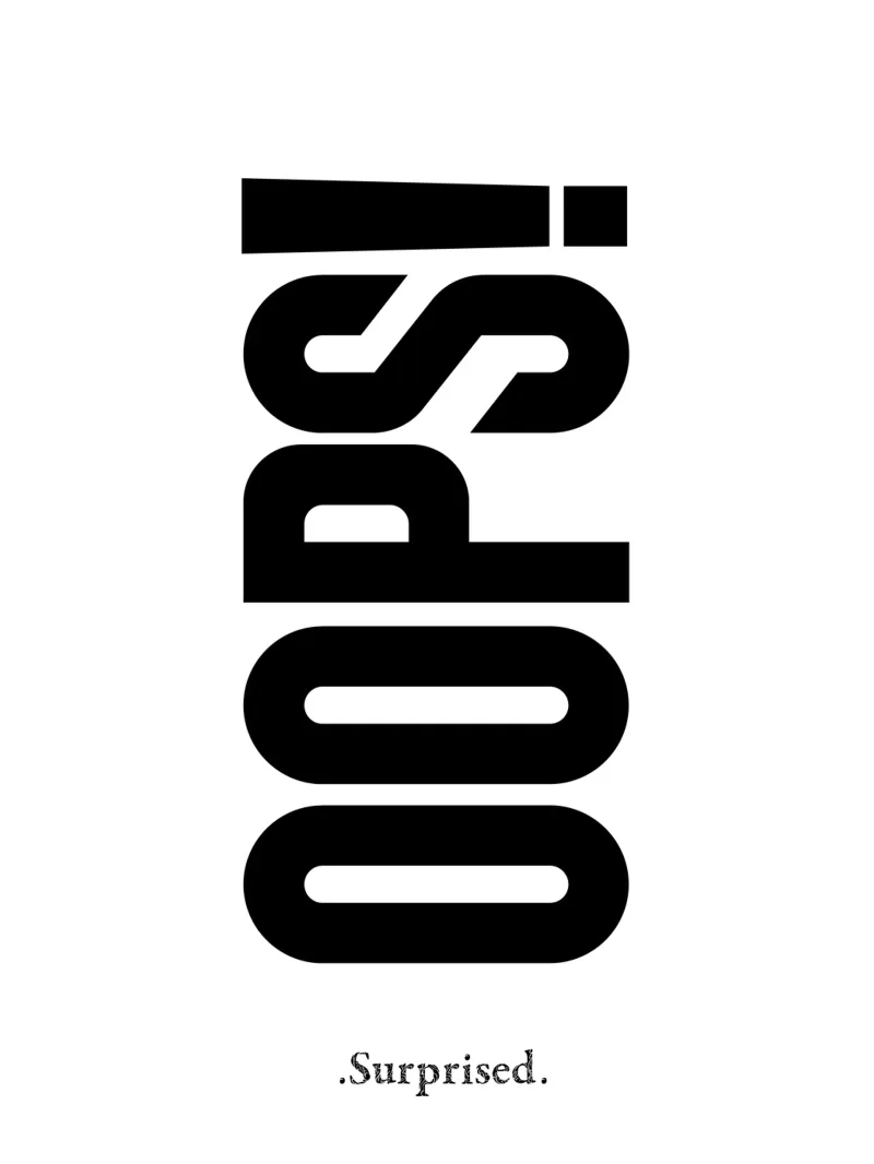 Oops Surprised Simple Modern Minimalist Typography canvas by YV TYPOGRAPHY