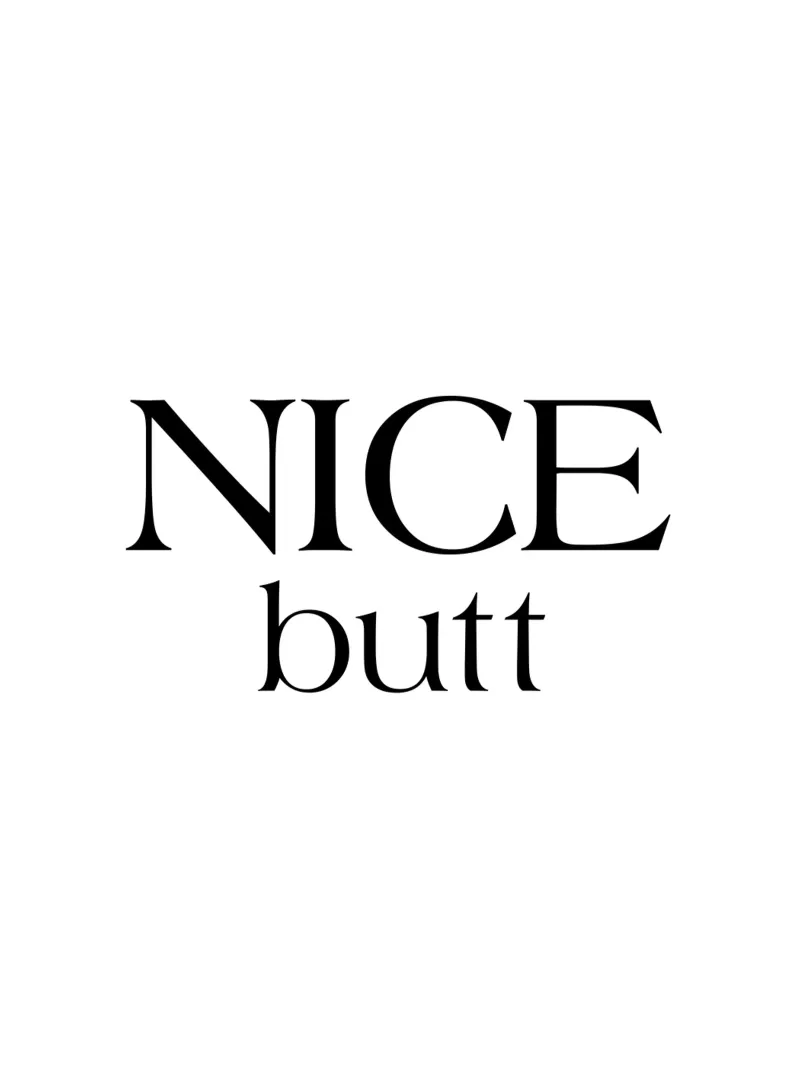 Nice Butt Typography Simple Minimalist Elegant canvas by YV TYPOGRAPHY