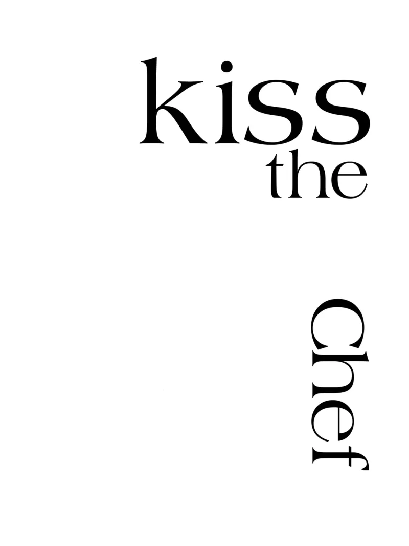 Kiss The Chef Simple Minimalist Elegant Typography canvas by YV TYPOGRAPHY