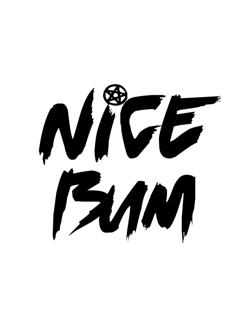 Nice Bum Tipografia moderna ed elegante poster con telaio in alluminio da YV TYPOGRAPHY