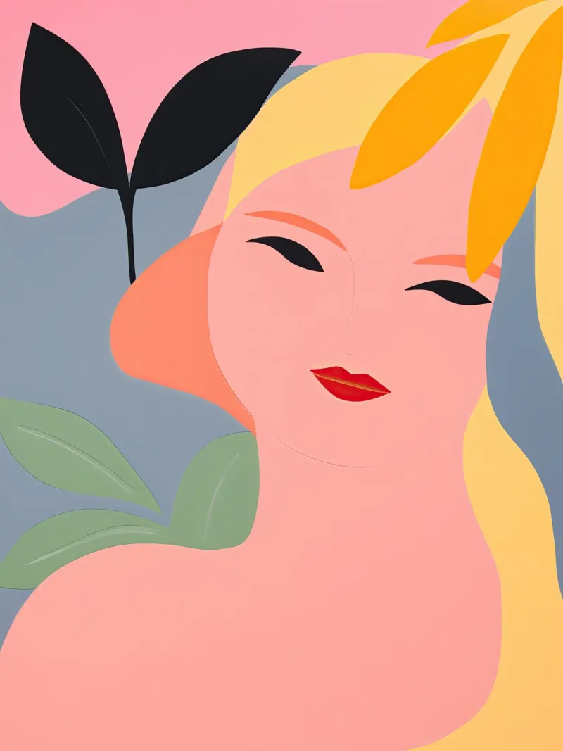 Prendendo il sole | Ritratto minimalista di donna poster da Autofocus