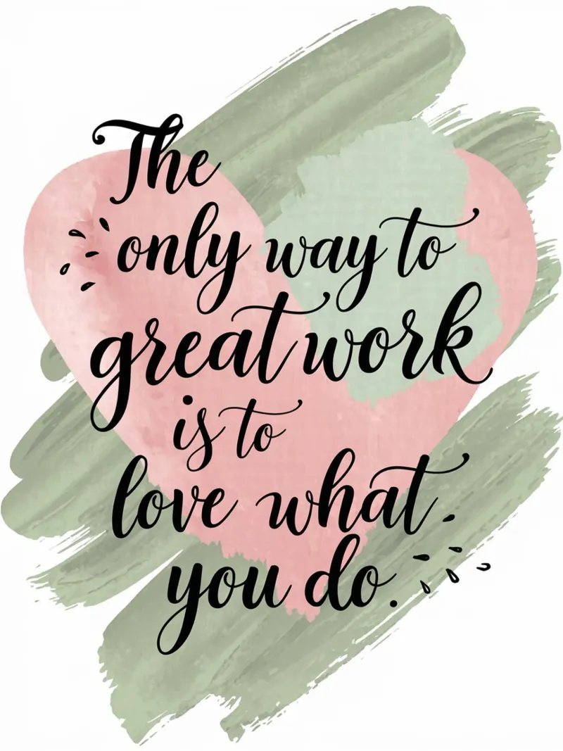 The only way to do great work is to love what you do. hahnemühle by logic