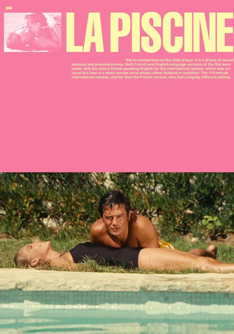 La Piscine Movie poster da Attaboy Dsgn