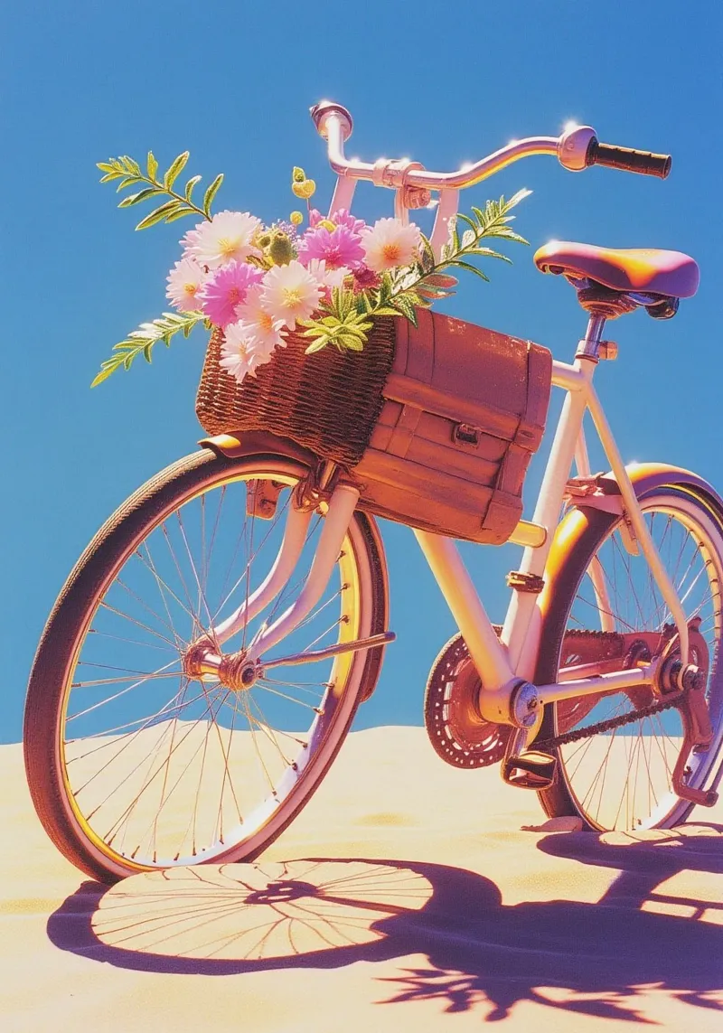 Bicycle with Flower carta hahnemühle da Attaboy Dsgn