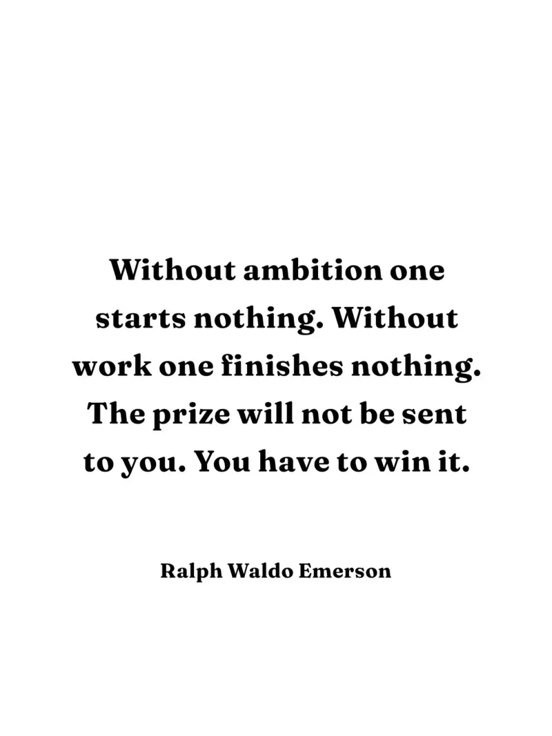 Sans ambition, on ne commence rien citation hahnemühle de Paigaam Studio