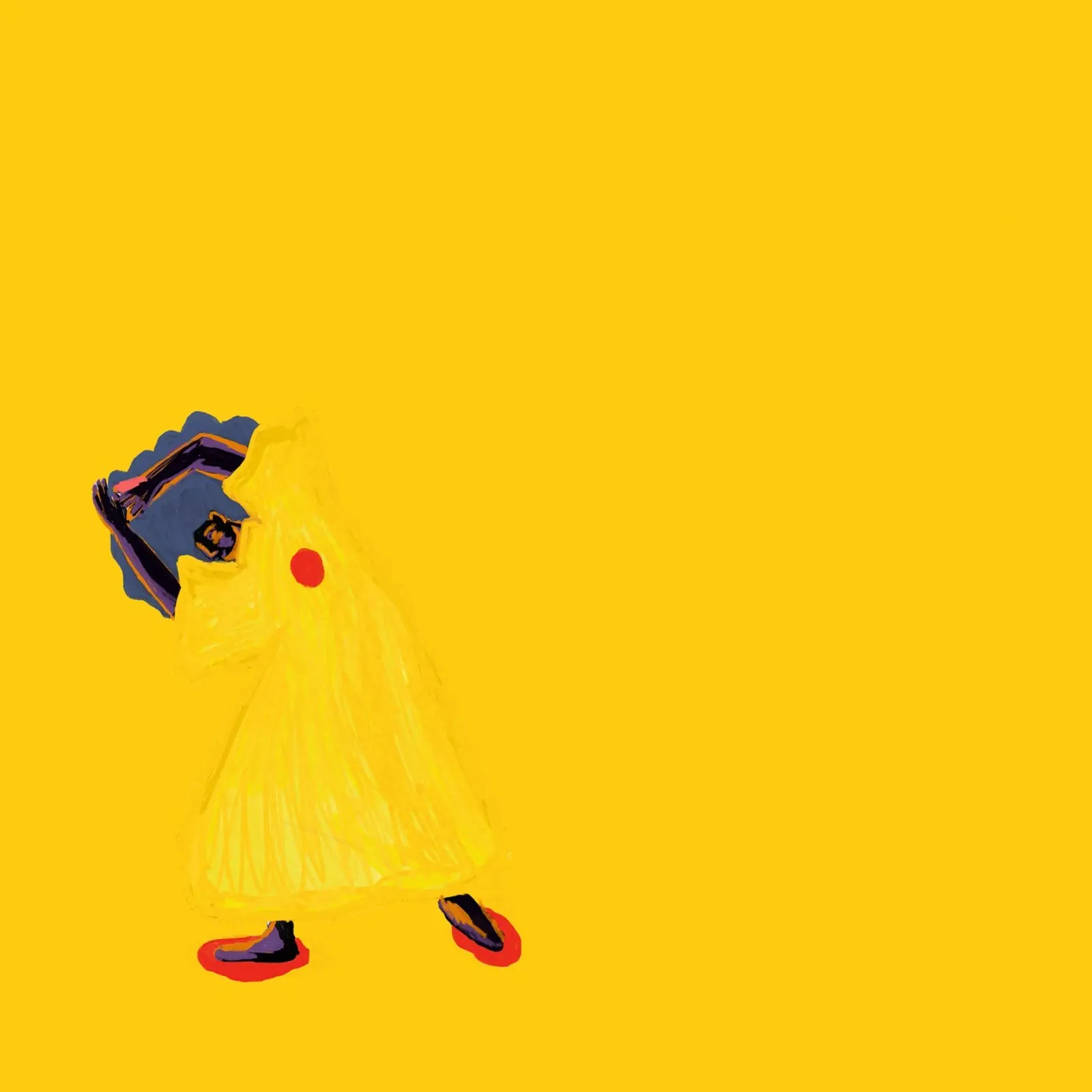 Yellow dance poster with plastic frame by tainah negreiros
