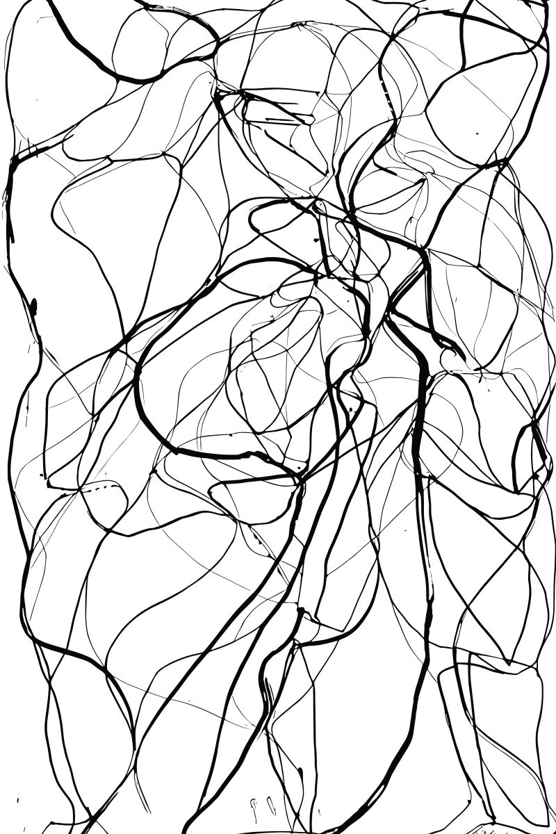 Line art with depth - abstract composition for stylish canvas by Kunst und Kontrast