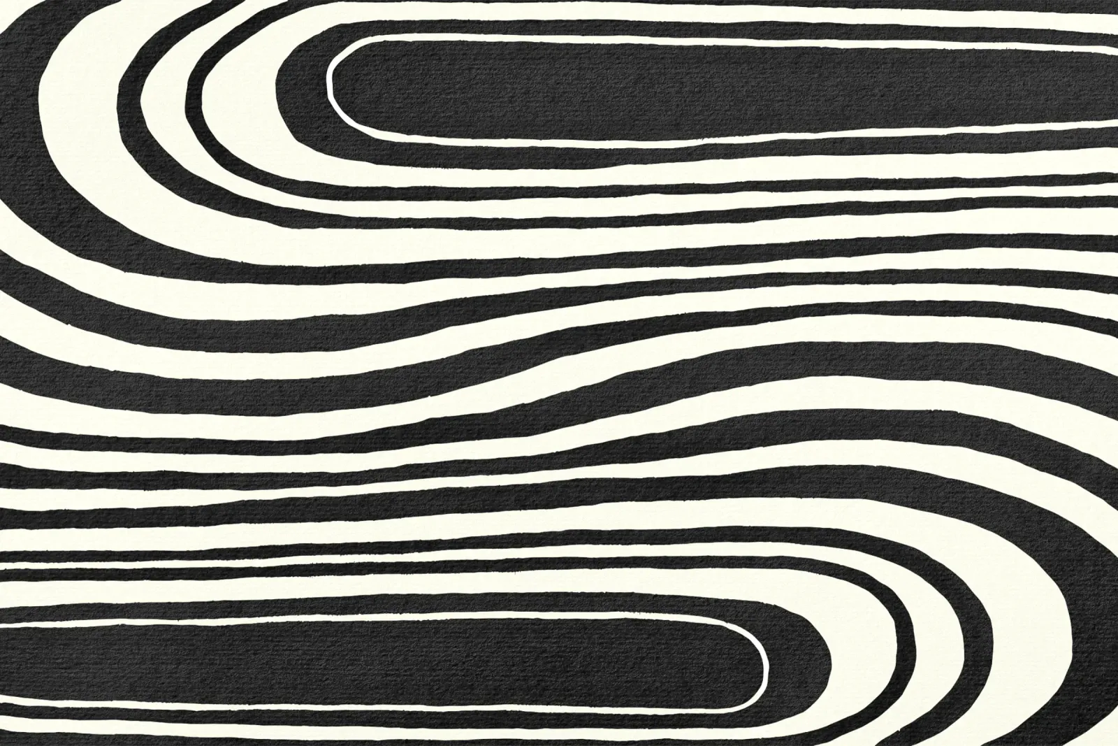 Dynamische Wellen – Abstrakte Schwarz-Weiß Kunst für moderne Leinwand von Kunst und Kontrast