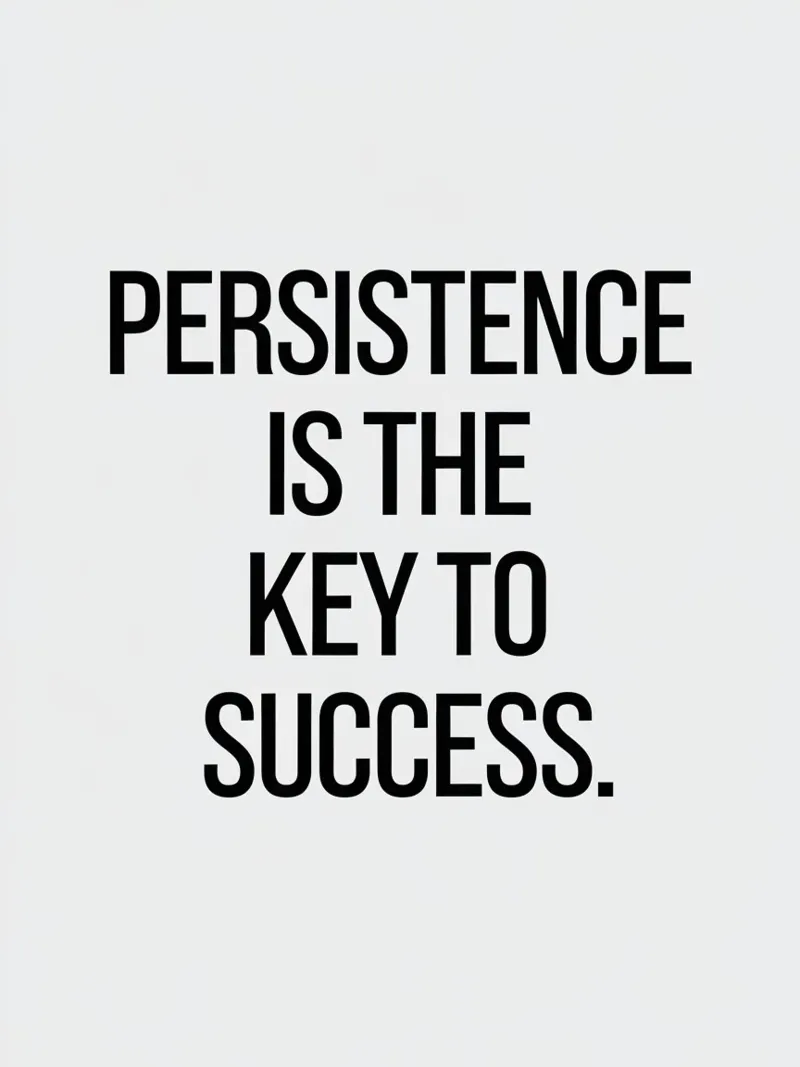 Persistence is the key to success canvas by logic