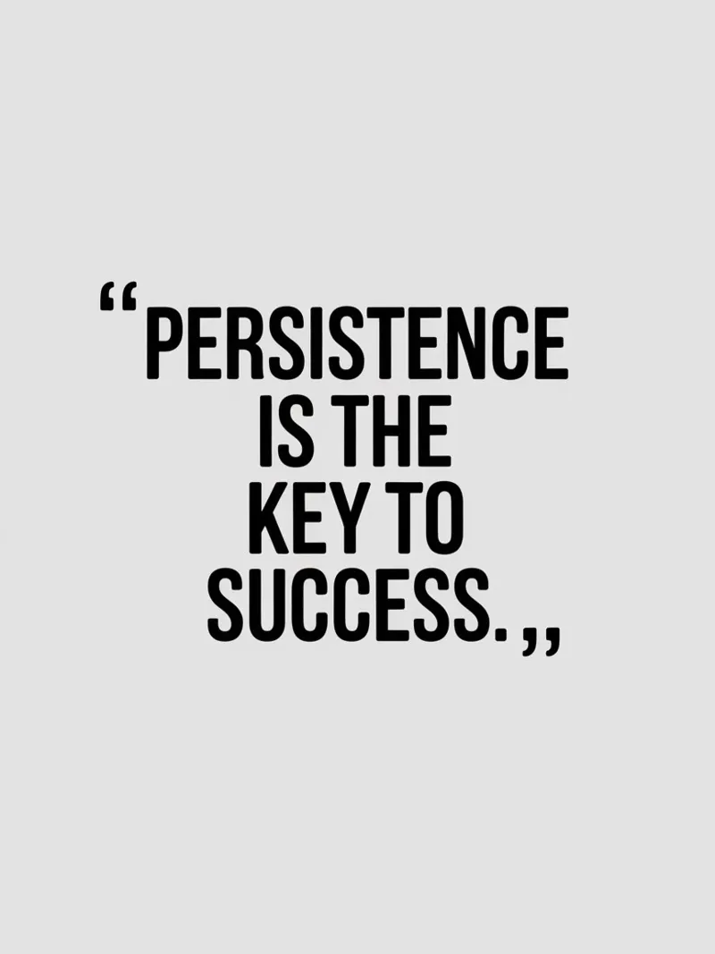 PERSISTENCE IS THE KEY TO SUCCESS. canvas by logic