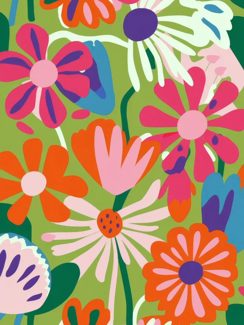 Sinfonia floreale poster con telaio in plastica da Artie Shifa