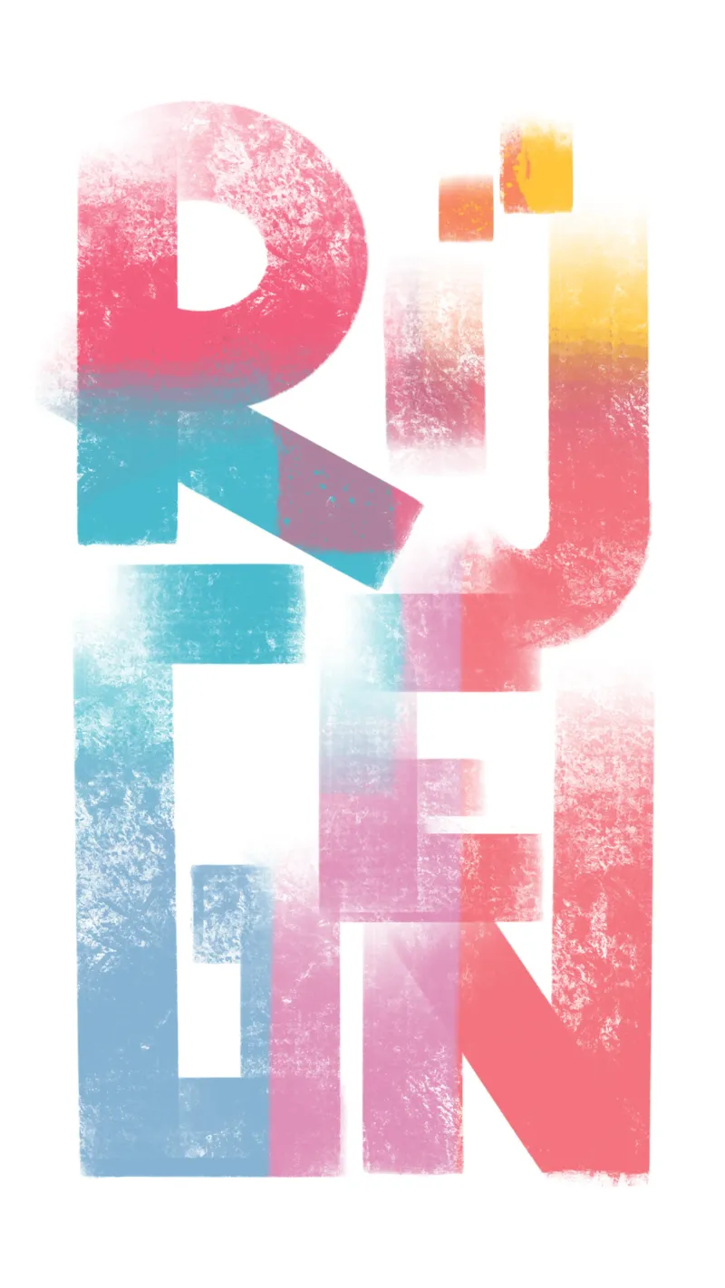 RÜGEN poster with wooden frame by LIMITED EDITION LETTERS