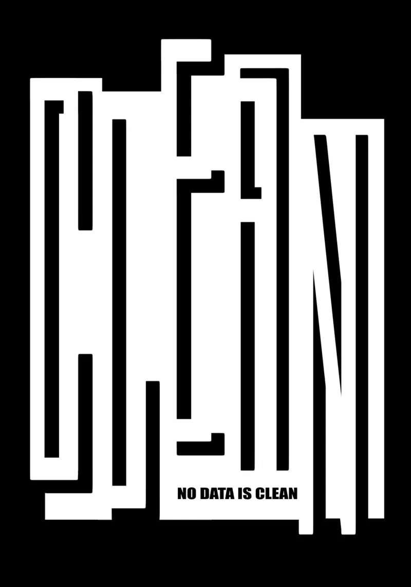 CLEAN - no data is clean poster van LIMITED EDITION LETTERS