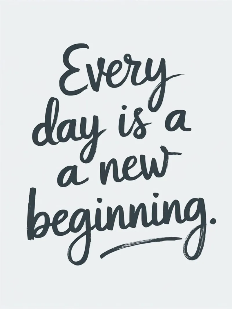 Every day is a new beginning canvas by logic