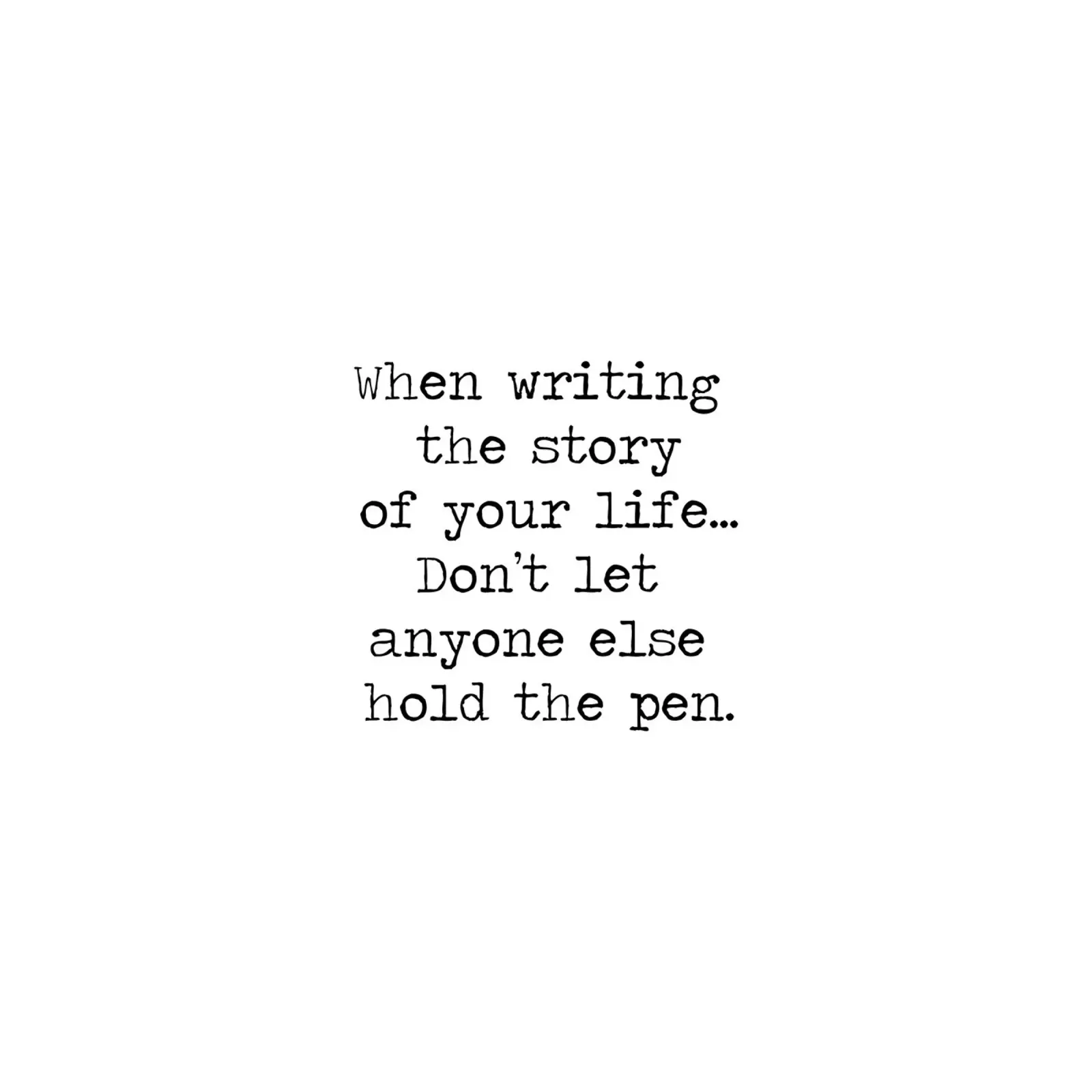 Don't let anyone else hold the pen to your life story quote canvas by Summer Soul Co. - Quotes