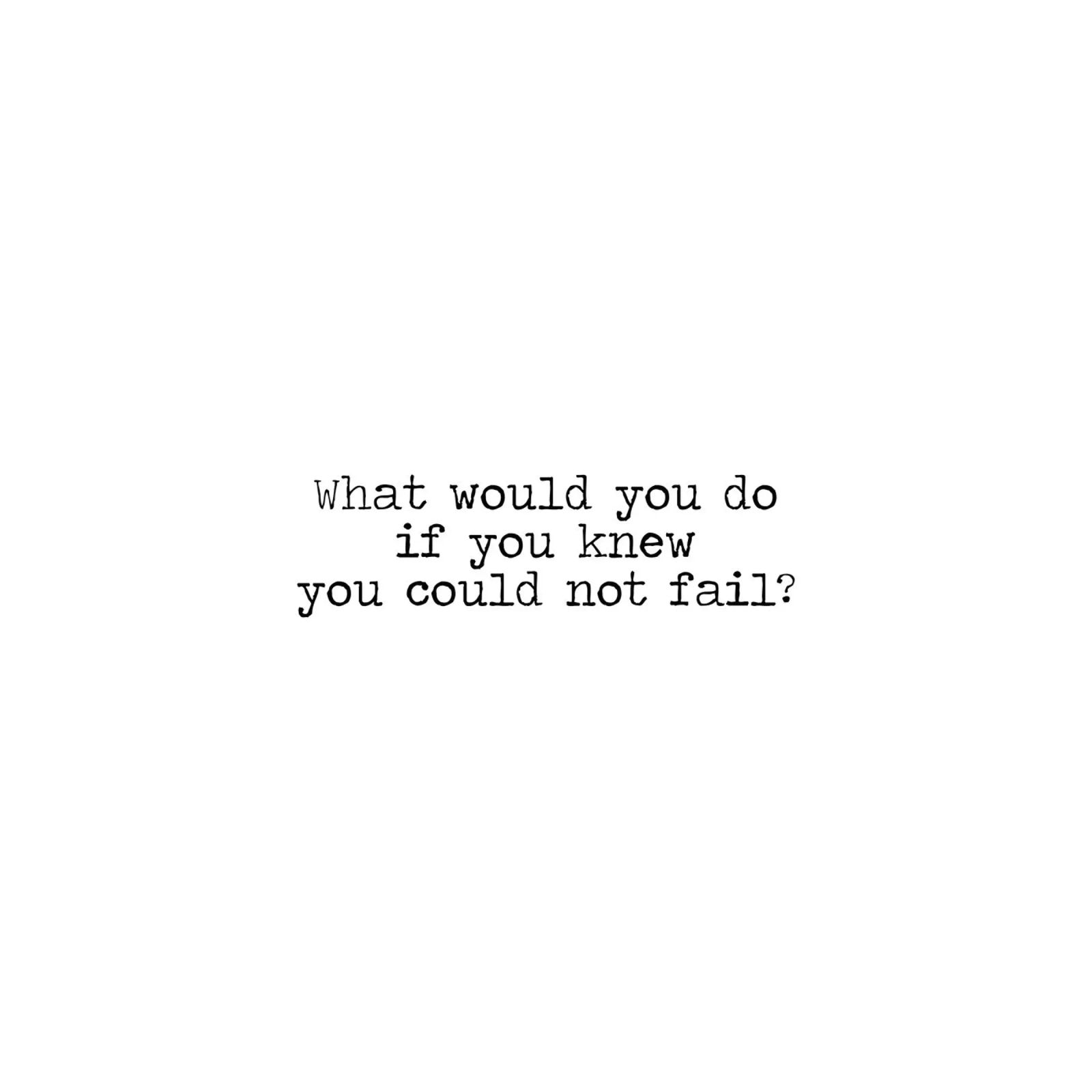 Cosa fareste se sapeste di non poter fallire - citazione tela da Summer Soul Co. - Quotes